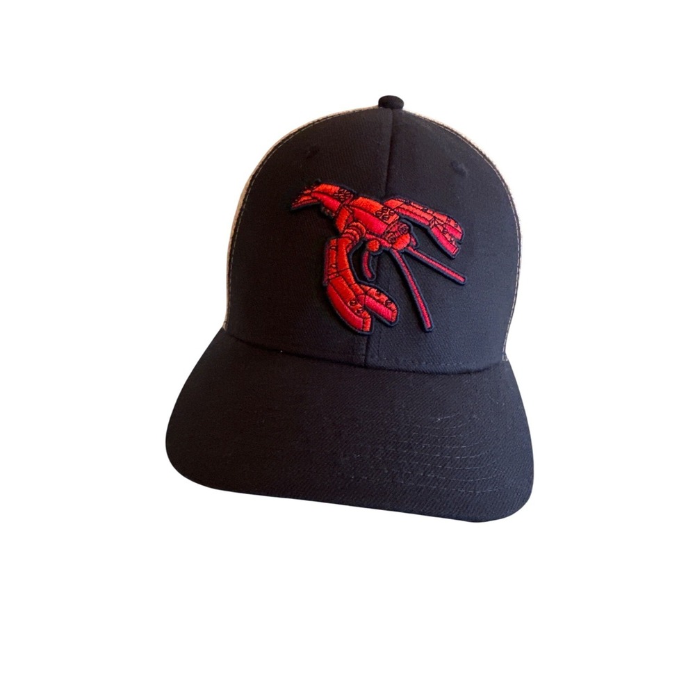 Black Mesh Lobster Hat By Mate Provincetown Adjustable‎